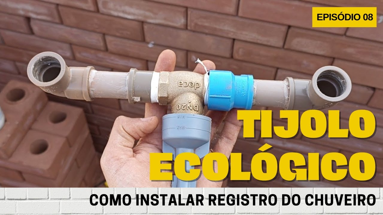 #91 - Como instalar registro de pressão do chuveiro em construção com tijolo ecológico?