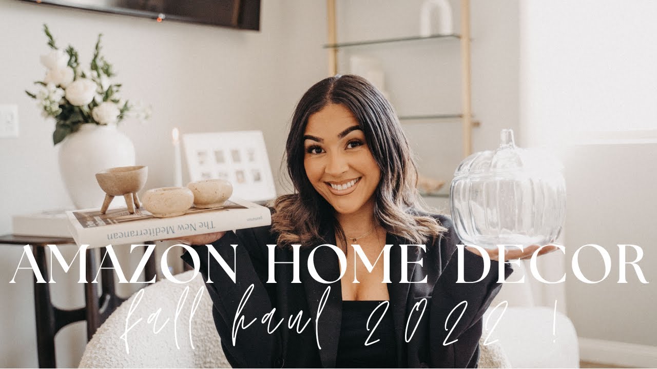 BIG AMAZON HOME DECOR HAUL 2022  I  TRAVERTINE , COFFEE TABLE BOOKS & PUMPKINS !!!