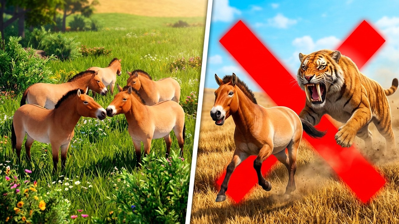 VIRAMOS CAVALO SELVAGEM e Fomos CAÇADOS Novamente por TIGRES no ECOS LÁ BREA ROBLOX.