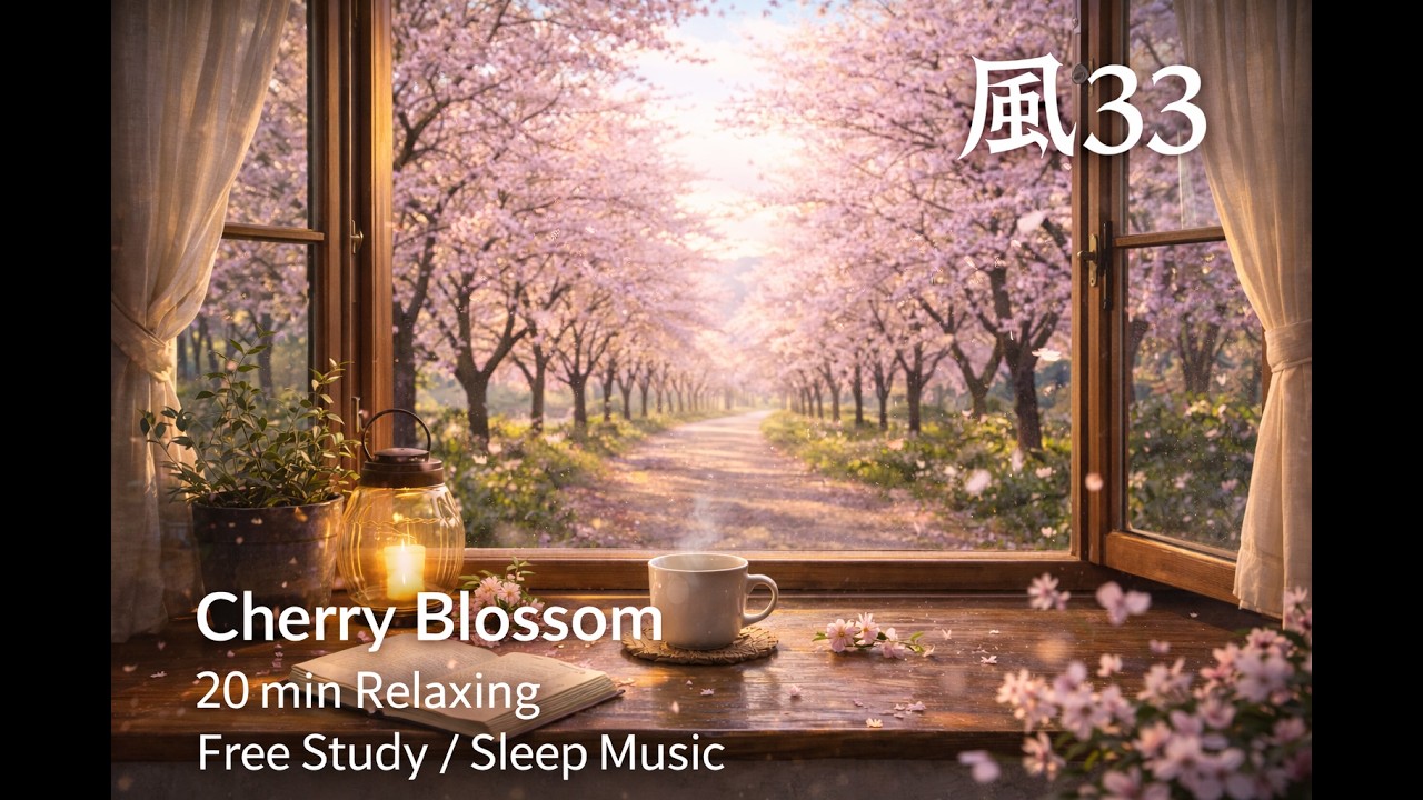 風33｜桜並木を眺める窓辺の春風　　Wind 33 | Spring Breeze by the Cherry Blossom Window