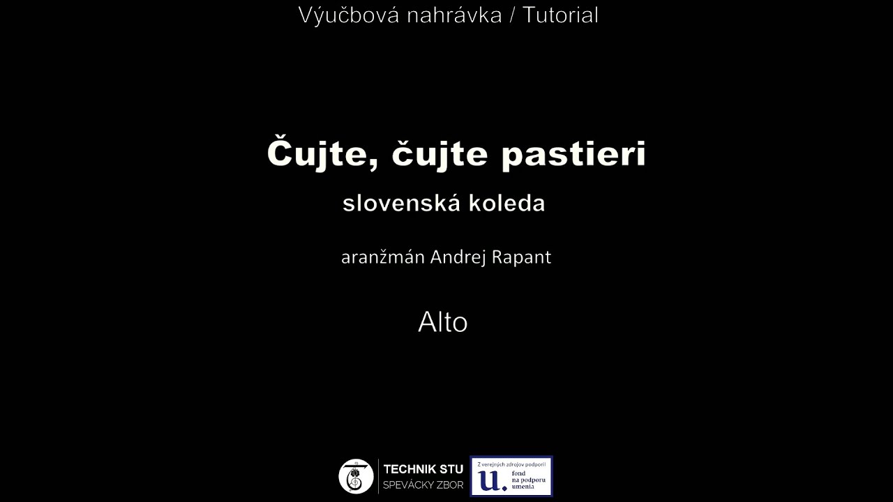 Alto tutorial: Čujte, čujte pastieri - arr. Andrej Rapant (Slovak music)