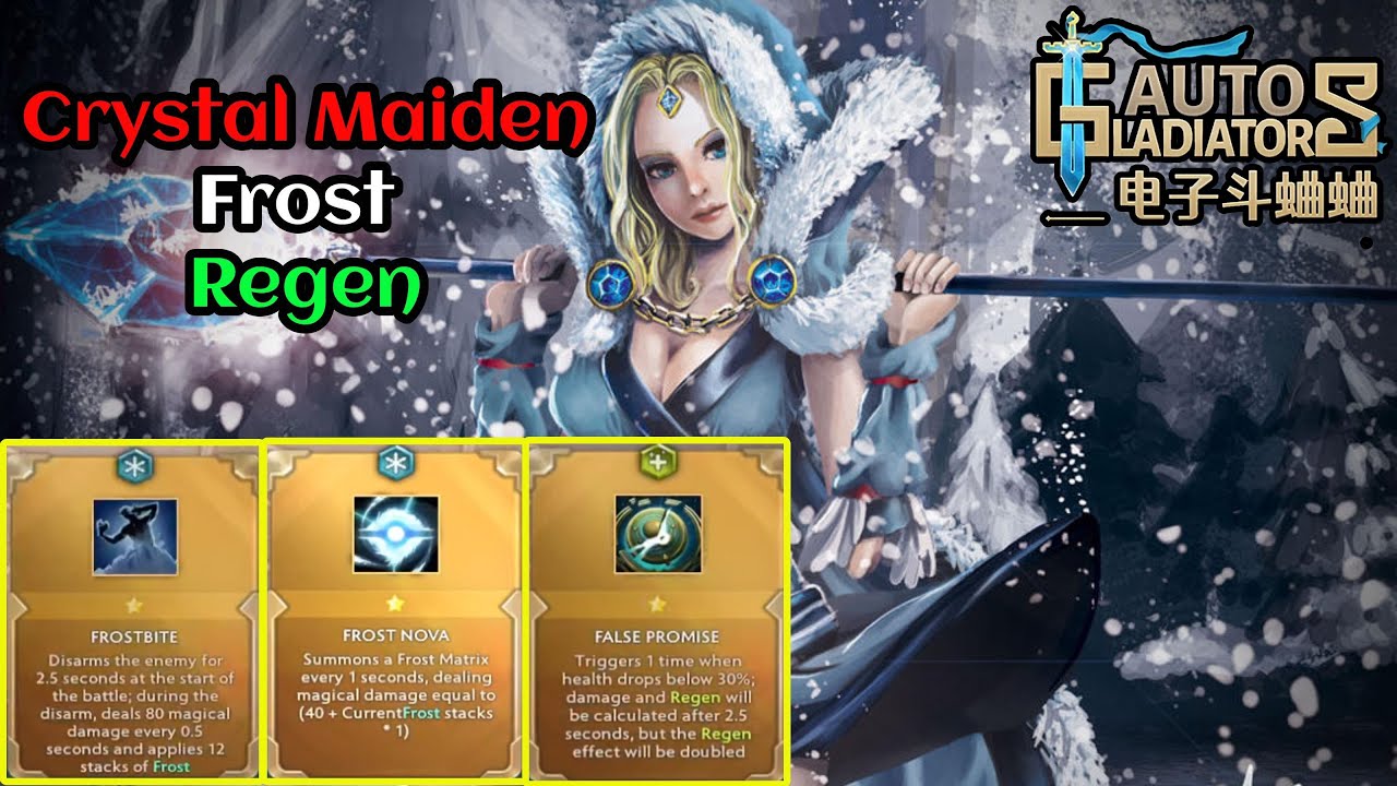 Auto Gladiators - Crystal Maiden OP Skill 100% with (Frost + Regen) Ep 15