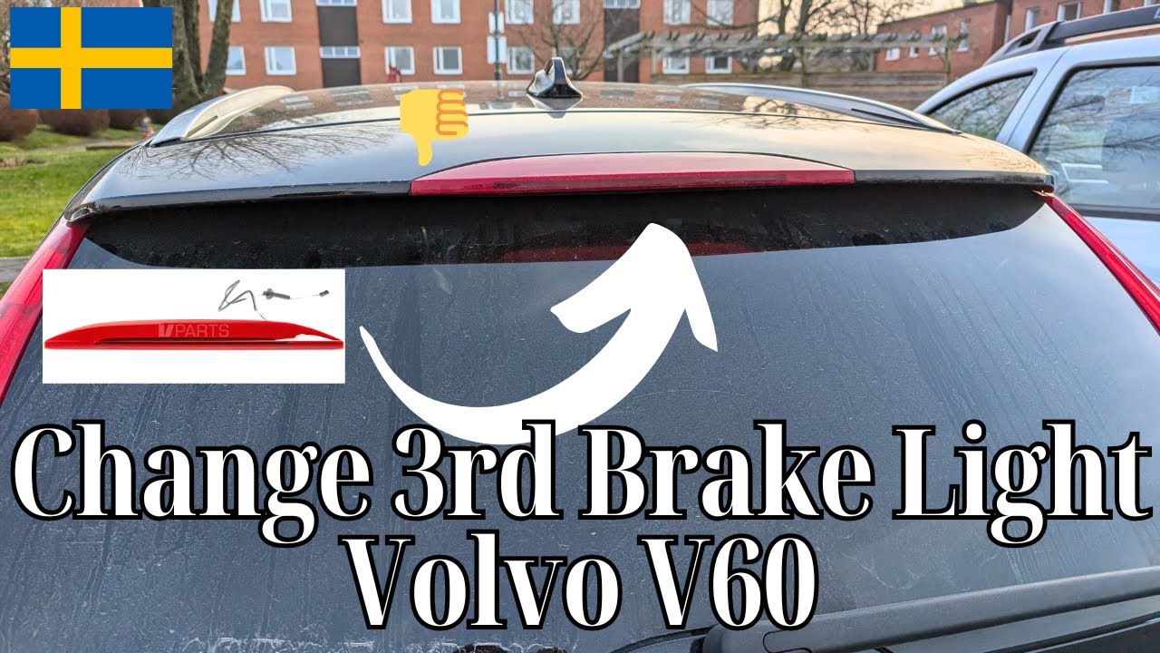 How to change 3rd Brake Light on Volvo V60 2011 | Remove wing
