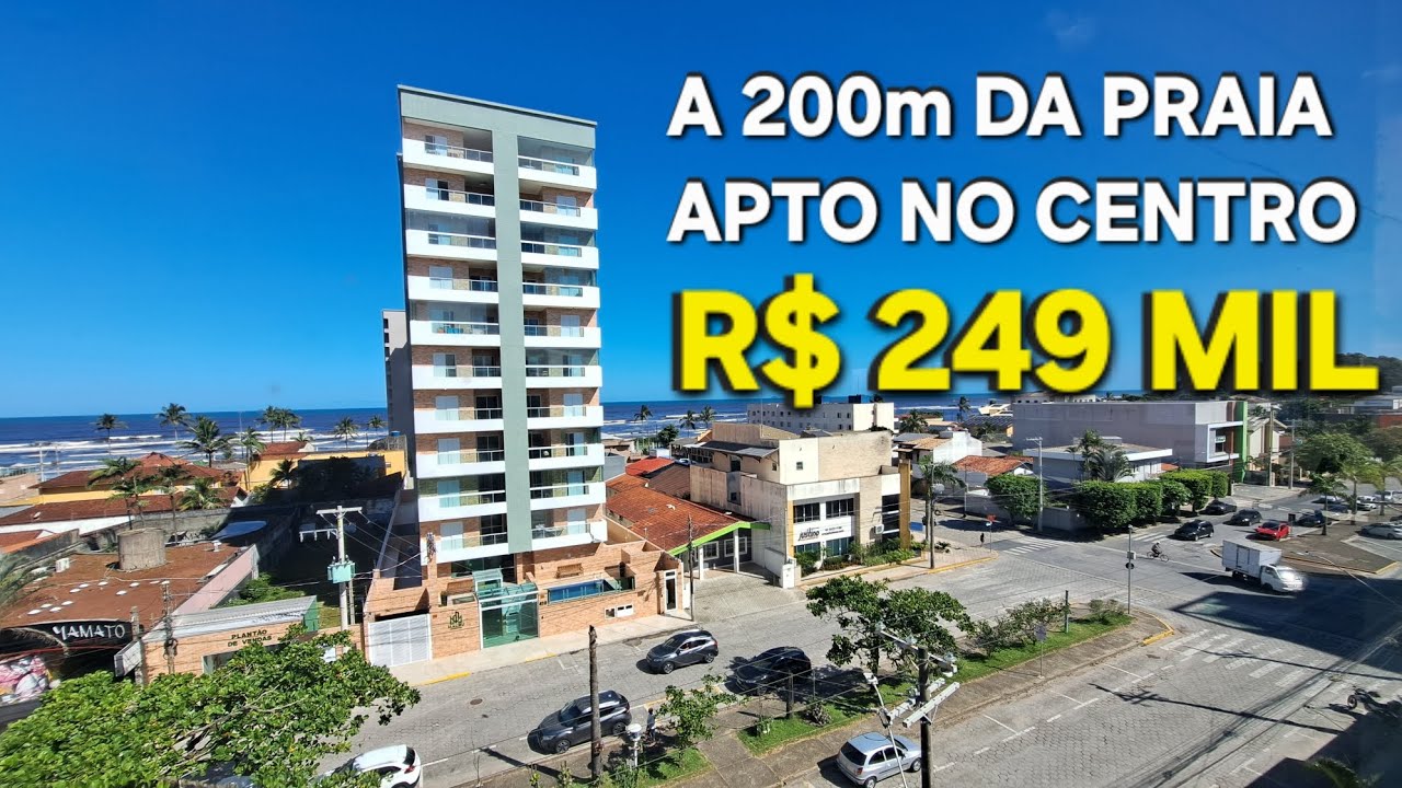 Apartamento no Centro de Itanhaém | 200m da Praia | R$ 249 Mil