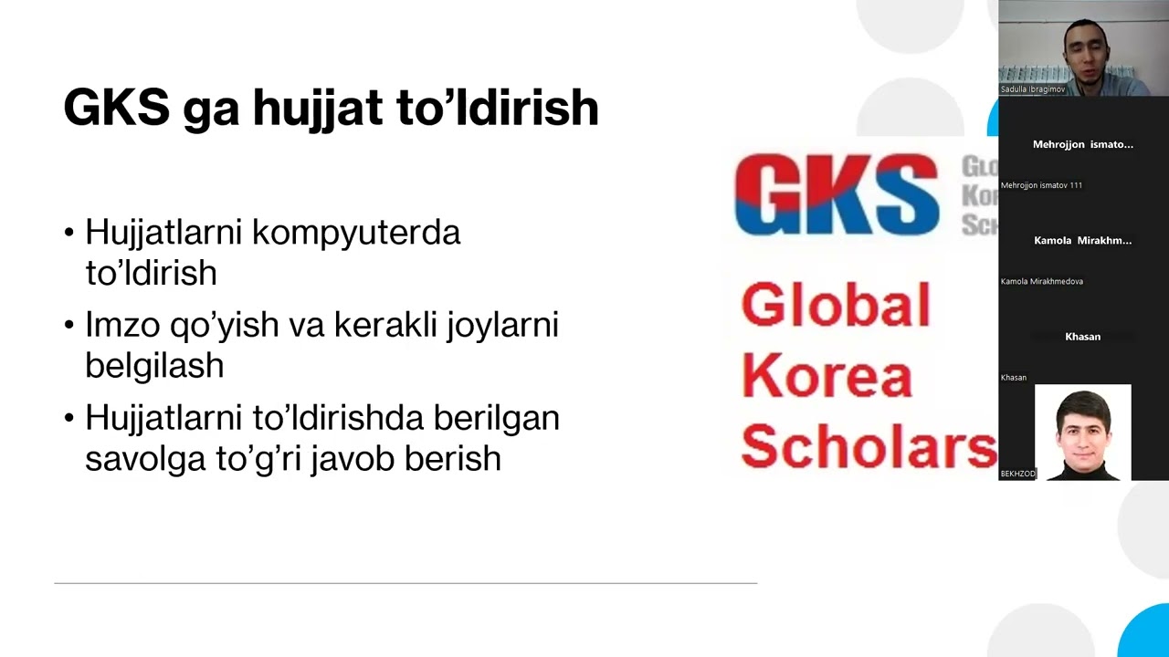 GKS, Quiz on Korea va Koreya universitetlariga grantlar Allimtv bilan(1-qism)