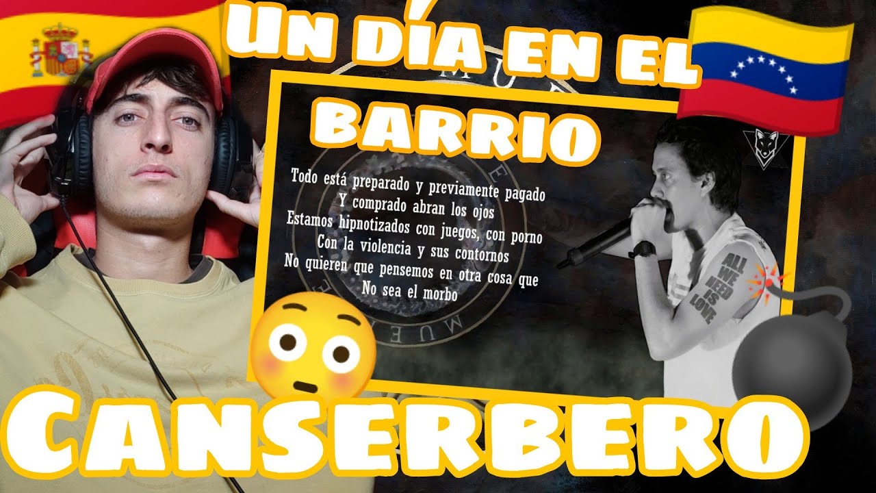 ESPAÑOL 🇪🇸 REACCIONA A CANSERBERO 🇻🇪 - UN DÍA EN EL BARRIO 🌆