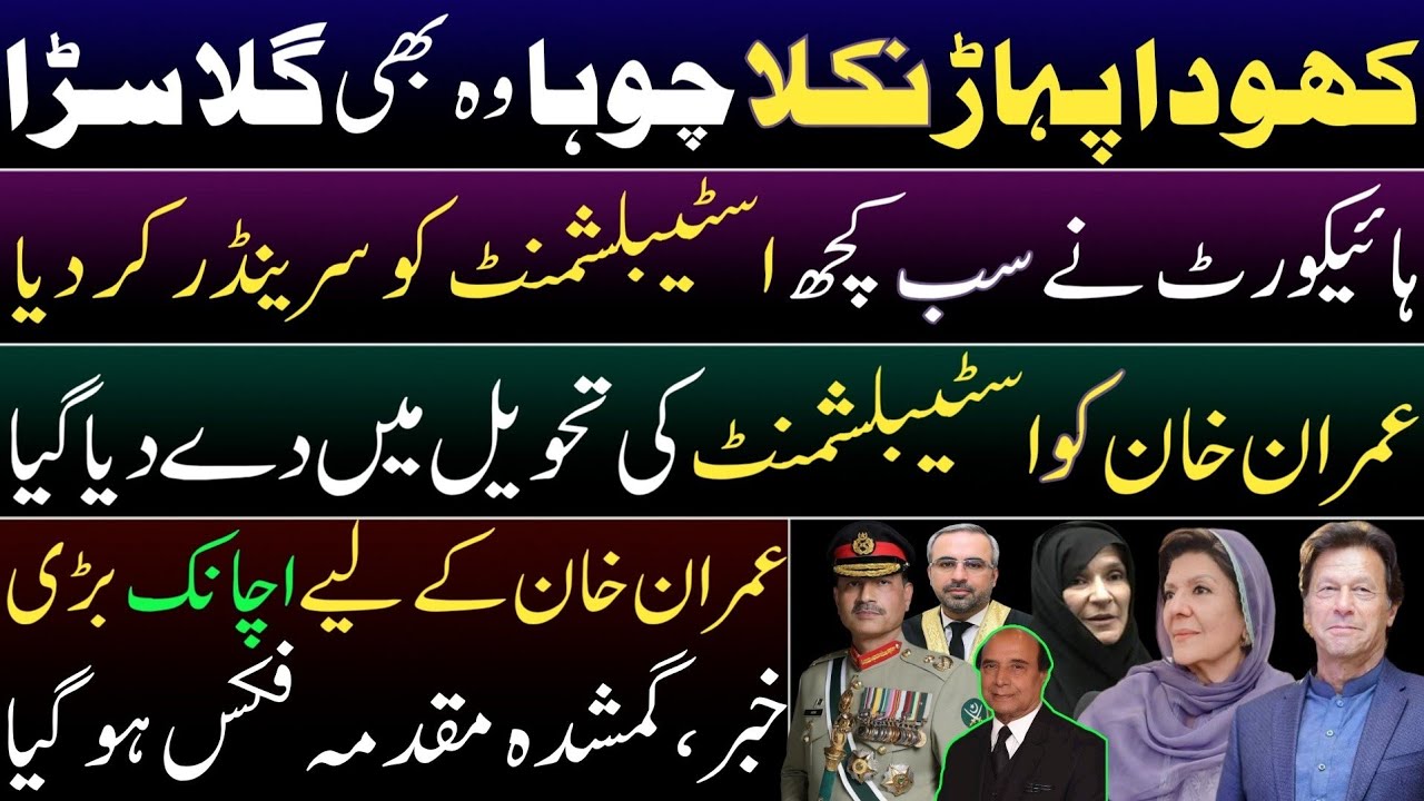 Islamabad High court surrendered. Imran Khan handed over to Establishment.Al-Qadir trust Case fixed 