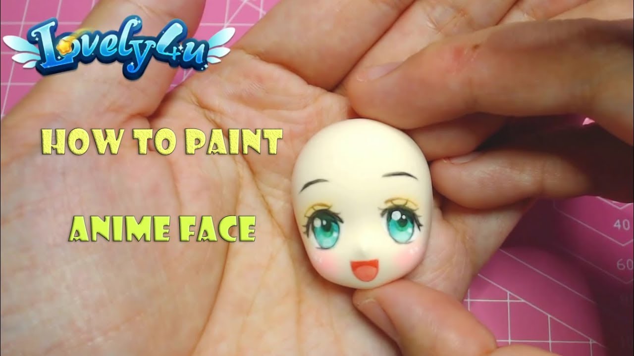 74】How to paint cute anime face【Clay Tutorial/ Anime Figure/ DIY/Lovely4u】