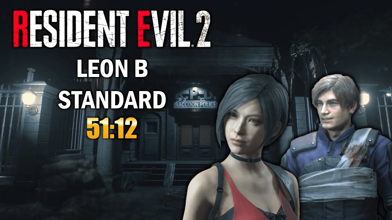 Resident Evil 2 Remake Speedrun Leon B Standard 51:12