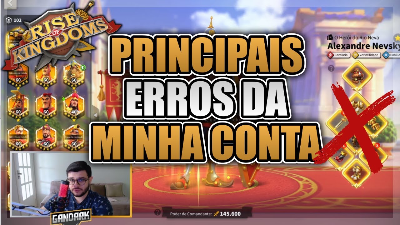 OS 4 MAIORES ERROS DA MINHA CONTA -  RISE OF KINGDOMS