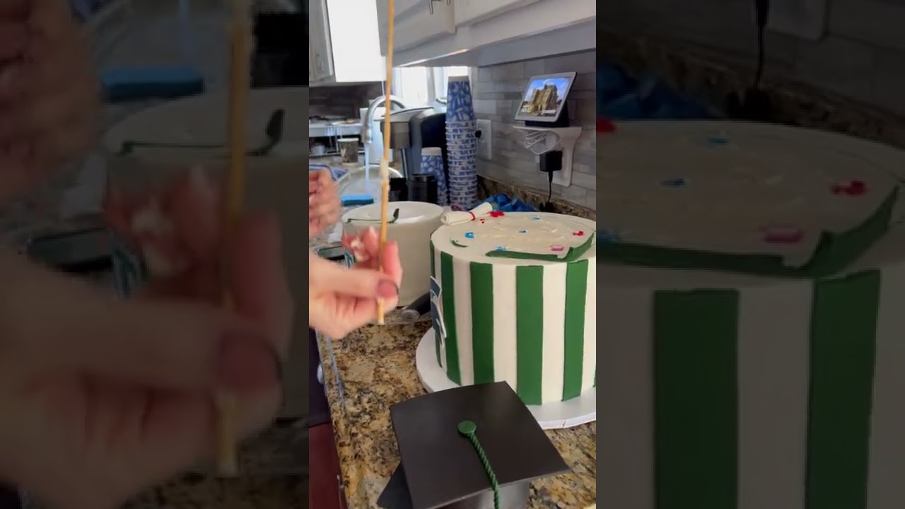 How to cut a two tiered cake