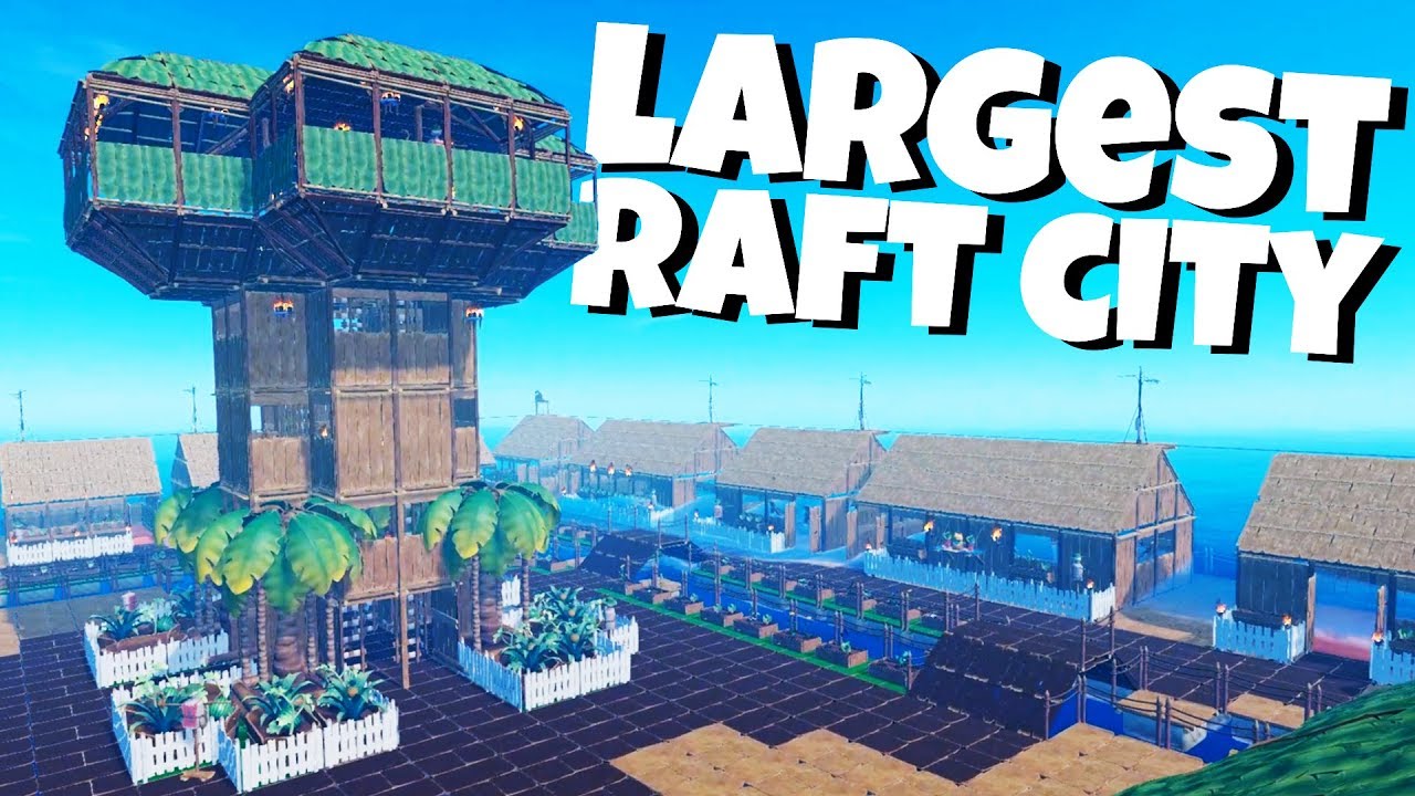Постройте самый большой город на плоту! — Raft Gameplay