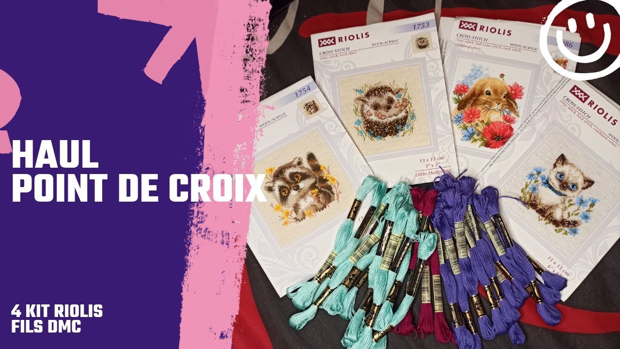 Haul point de croix ~ 4 petits kits riolis de la Maison du Canevas ❤🥰