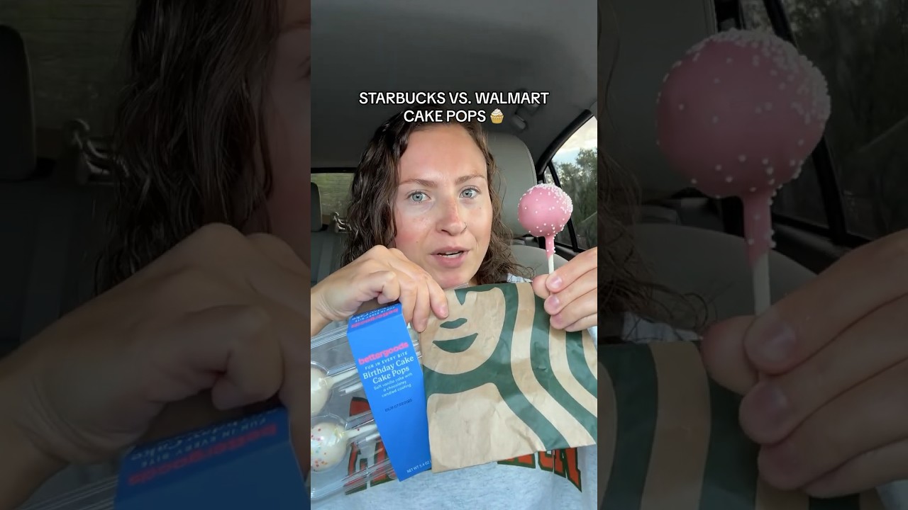 starbucks might be in trouble with this one.. starbucks vs. walmart cake pops #starbucks #cakepops