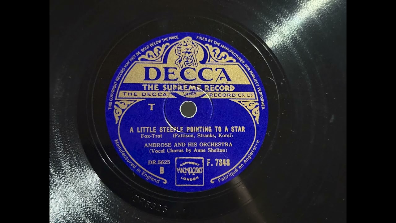 1941 AMBROSE feat. SAM BROWNE - A Little Steeple Pointing To A Star DECCA 10