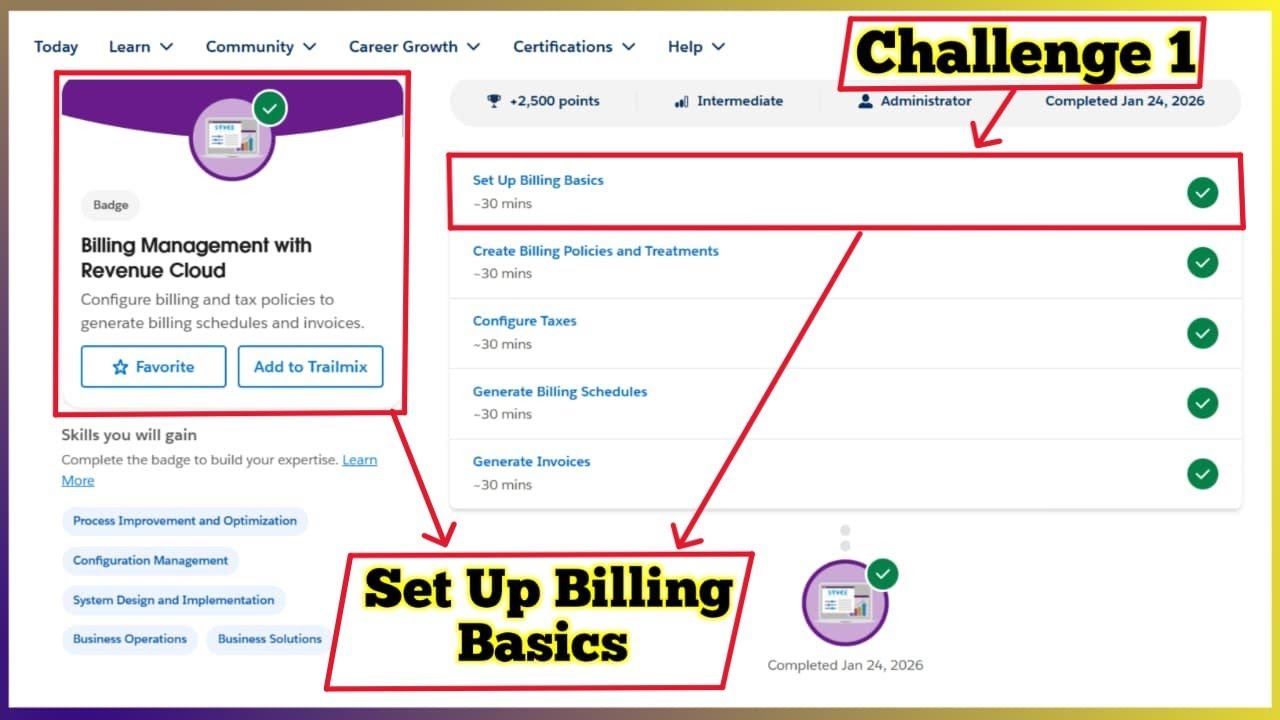 Billing Management with Revenue Cloud | Set Up Billing Basics | Challenge 1