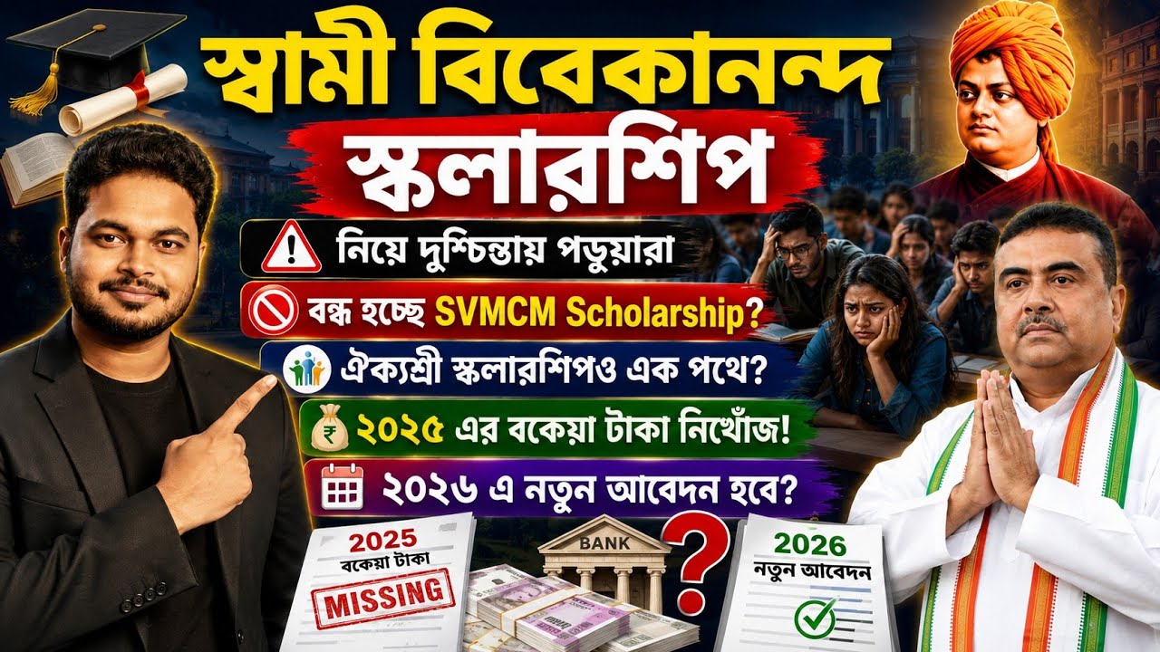 SVMCM Scholarship 2026: Swami vivekananda scholarship 2026: Payment: svmcm Apply 2026
