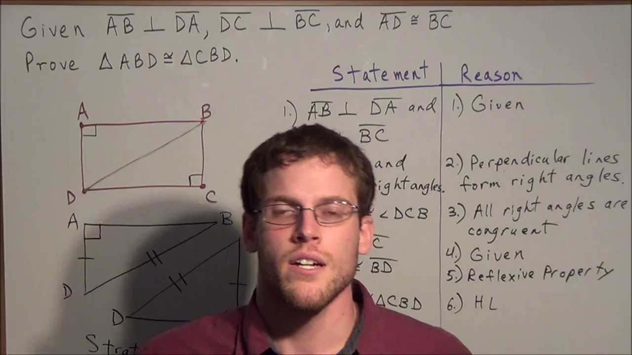 Triangle Proofs Hypotenuse Leg - Geometry