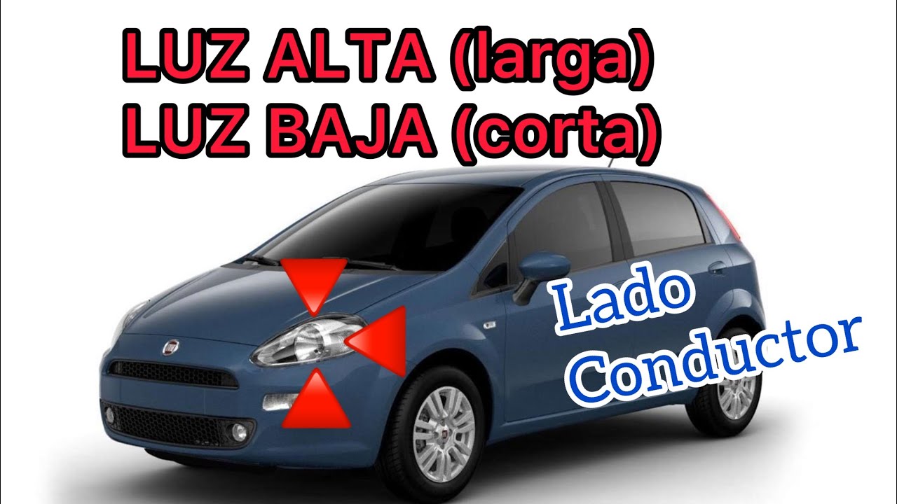 Cómo cambiar luz baja y luz alta del Fiat punto lado izquierdo conductor