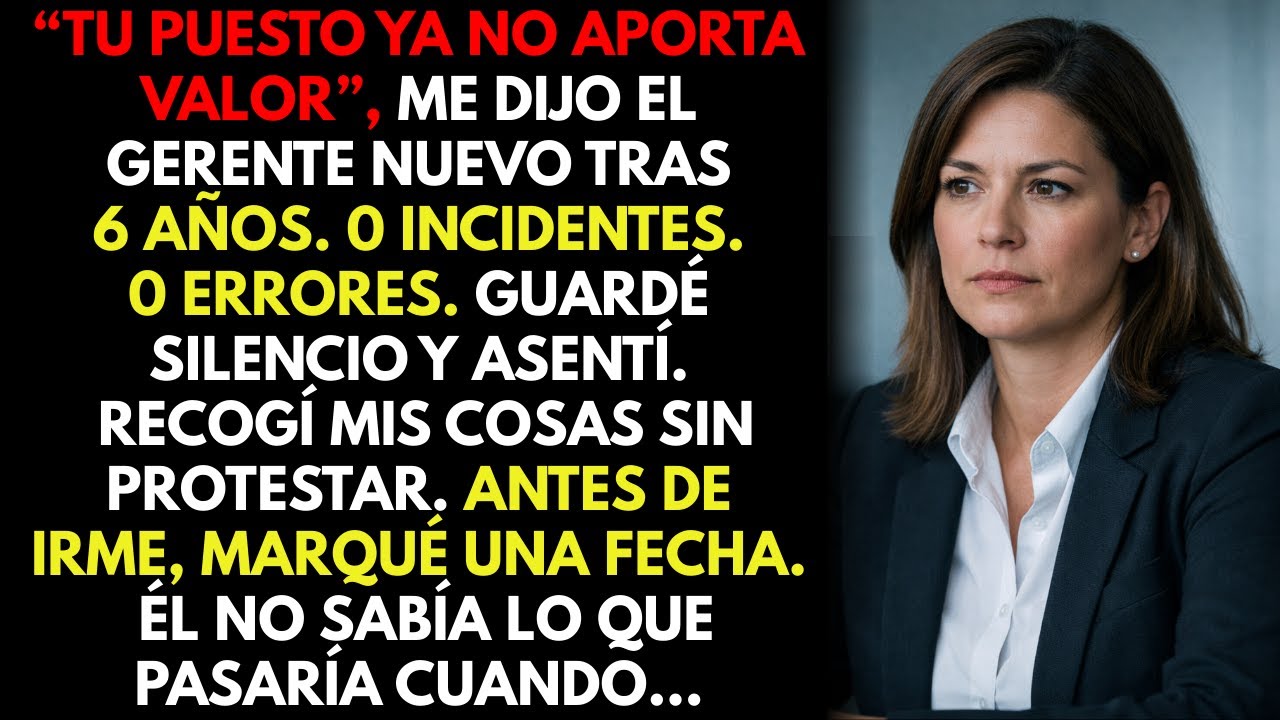 Evité problemas durante 6 años y me despidieron porque 