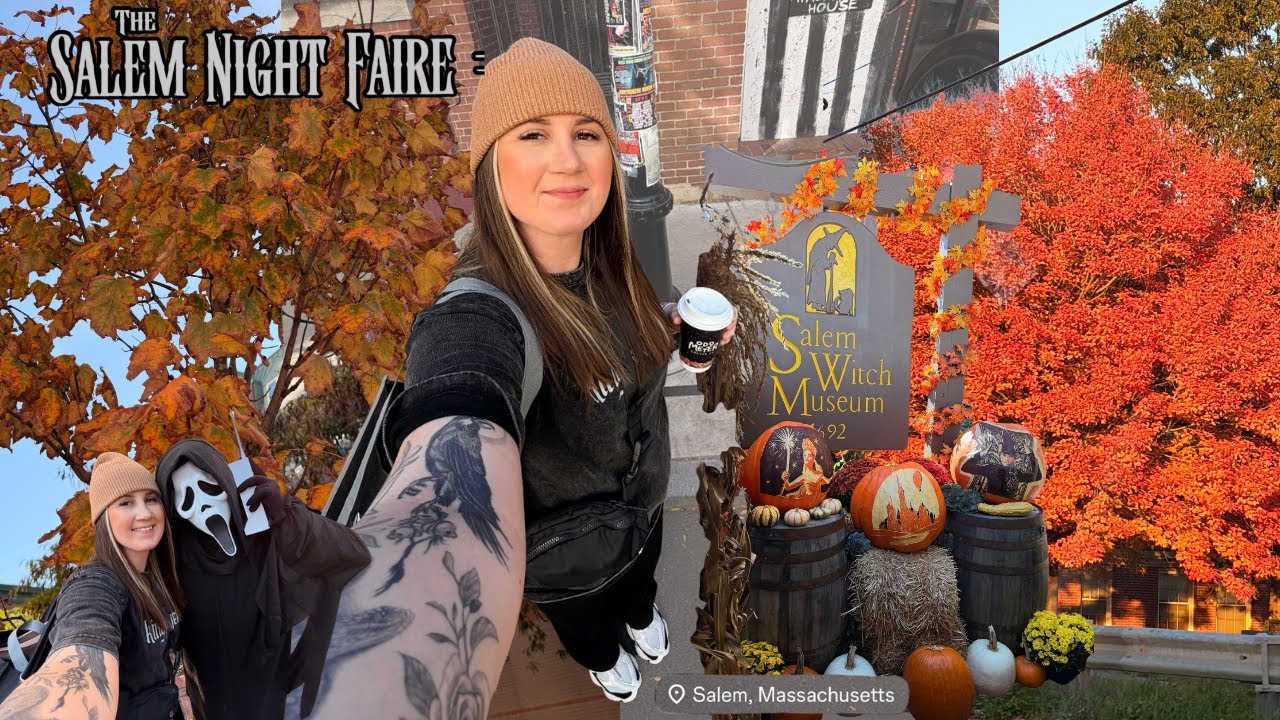 Solo Trip to Salem MA 🧹 Witch Trials Museum + Salem Night Faire Halloween Vlog 📍Salem, Massachusetts