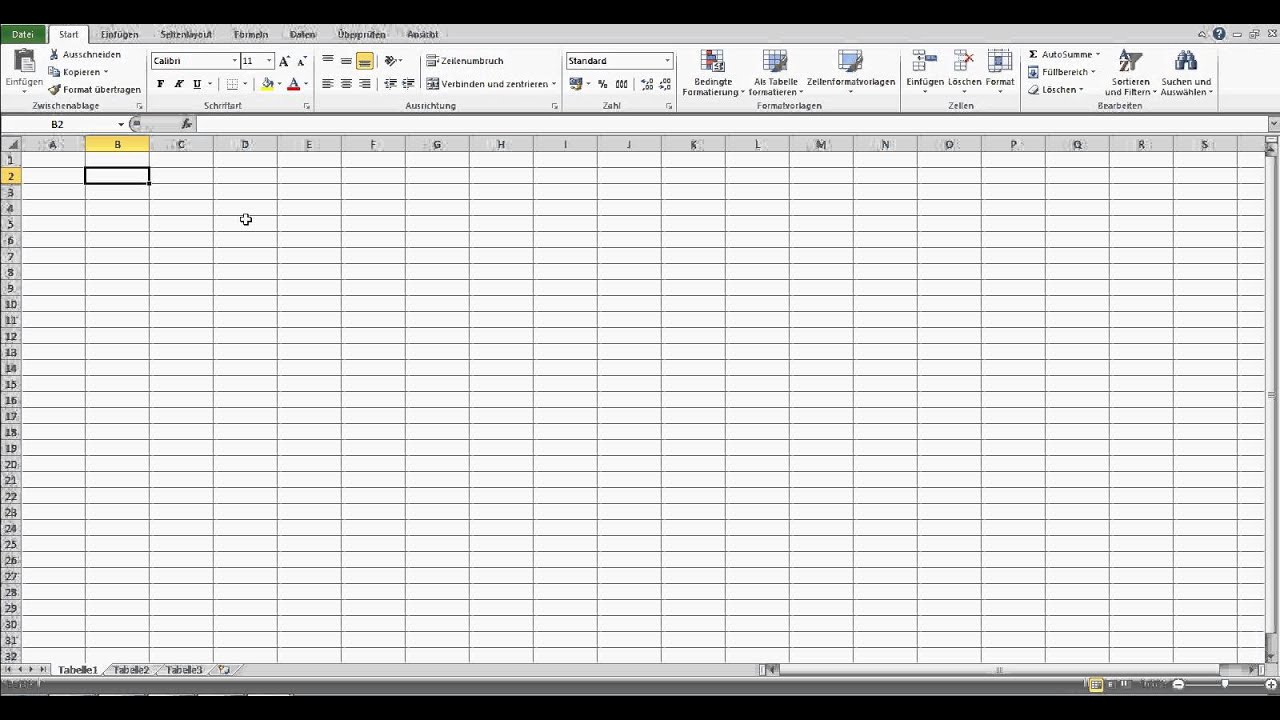 Einführung in Excel - Grundlagen und Aufbau