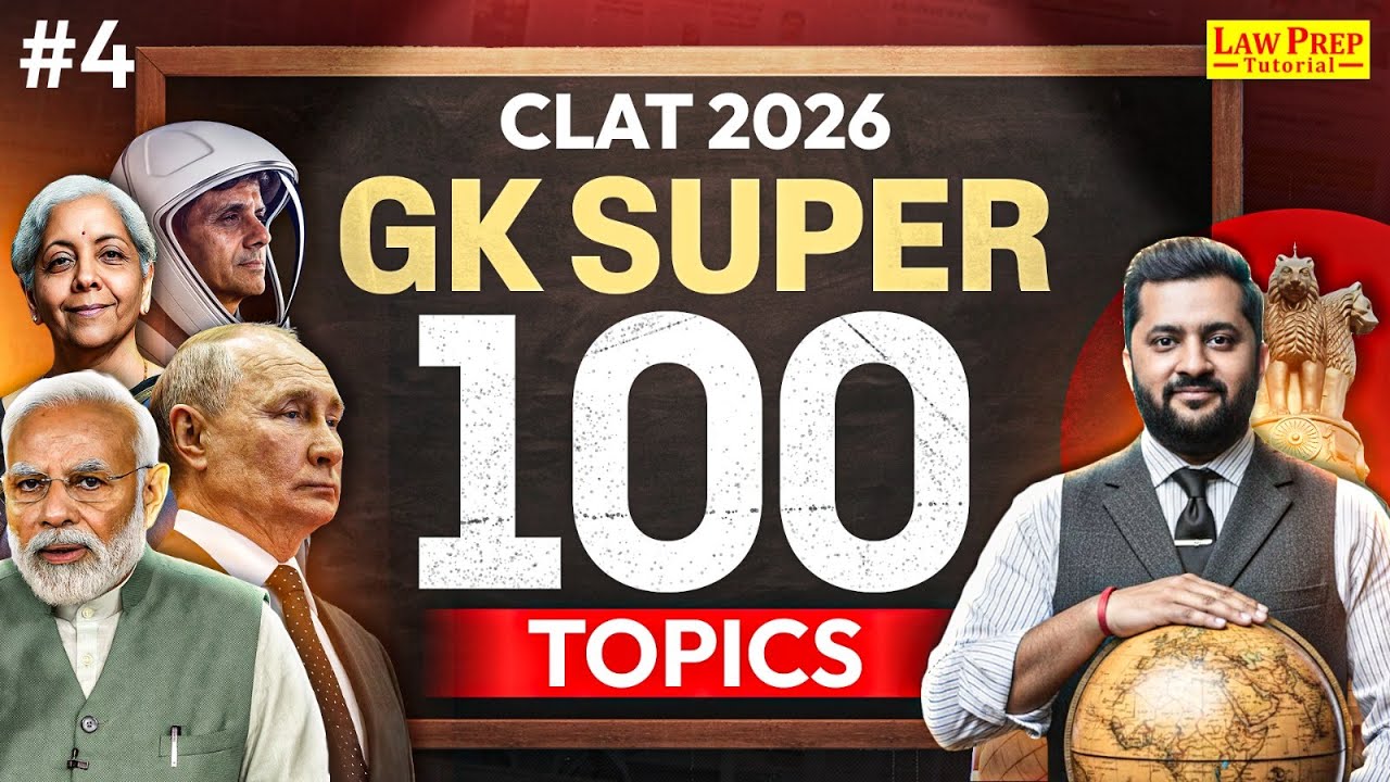 Top 100 GK Topics for CLAT 2026 | #4 | GK & Current Affairs for CLAT Exam | CLAT 2026 GK Preparation