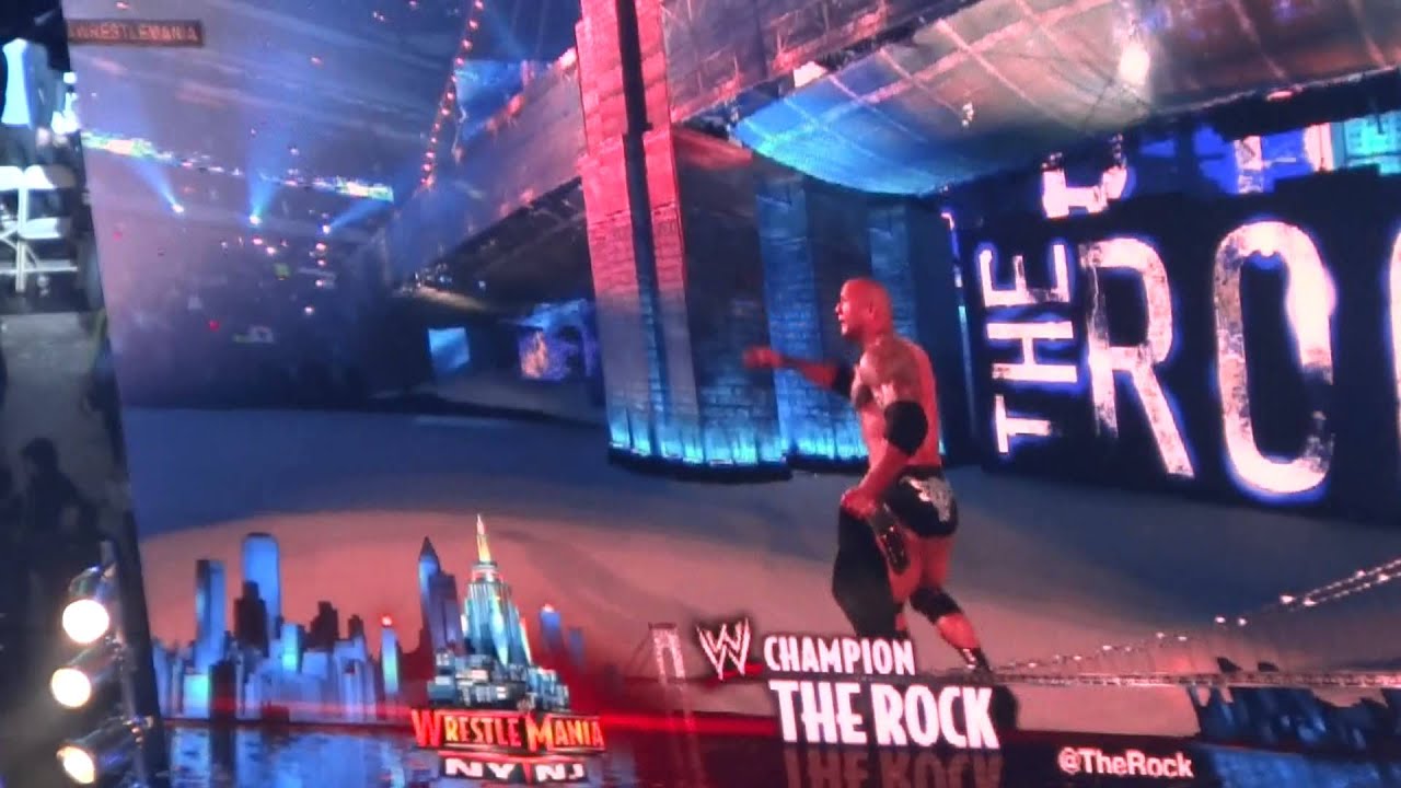 John Cena and The Rock entrance Wrestlemania 29
