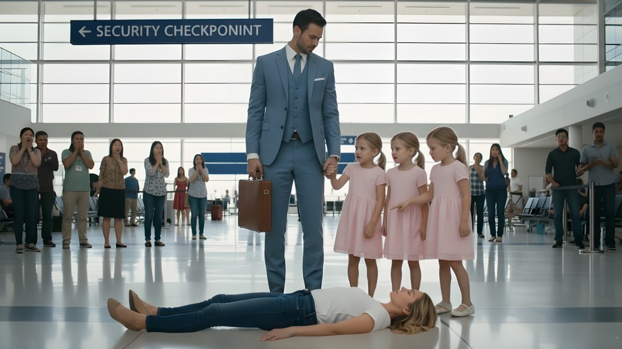 Three Poor Triplets Beg a Billionaire to Save Their Mother at the Airport — He Freezes at the Truth.