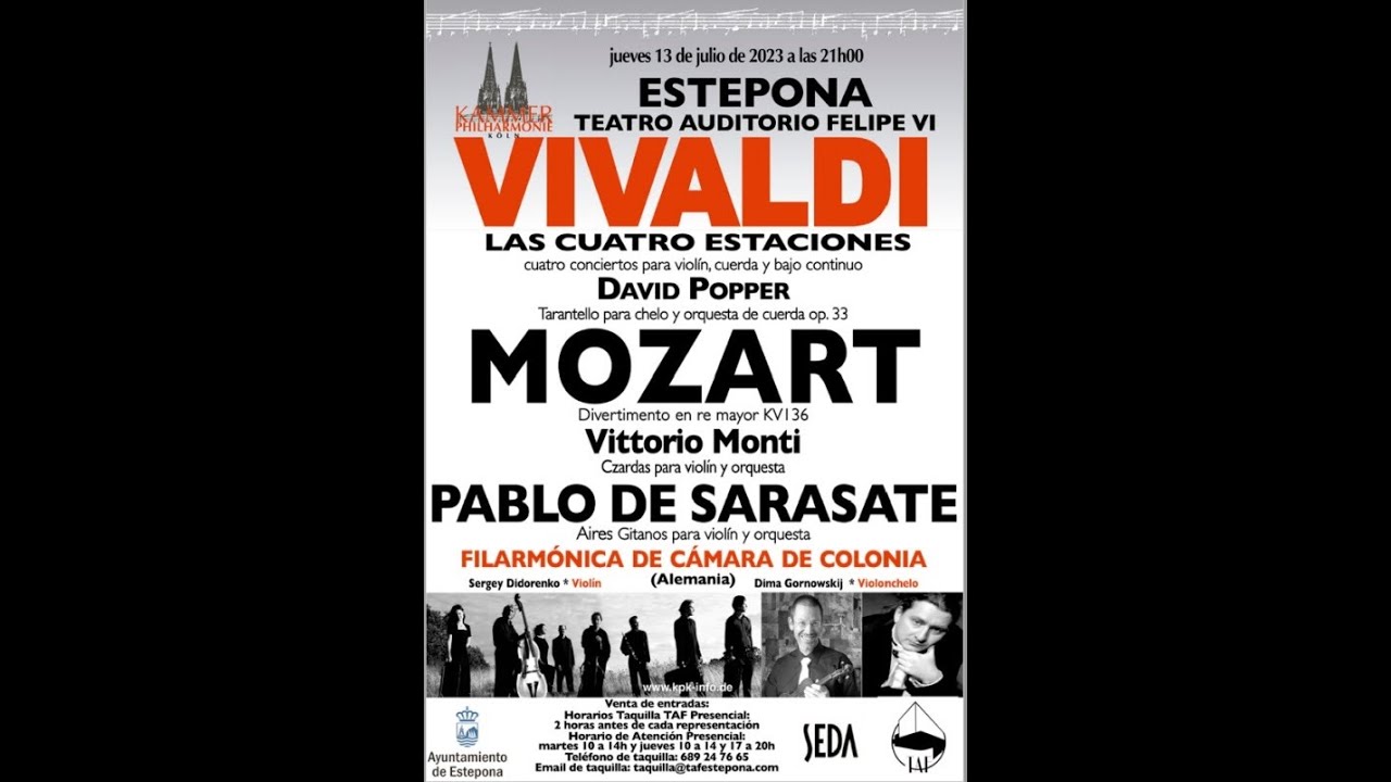 Concierto de la Orquesta Filarm&oacute;nica de C&aacute;mara de Colonia en el Auditorio Felipe VI de Estepona