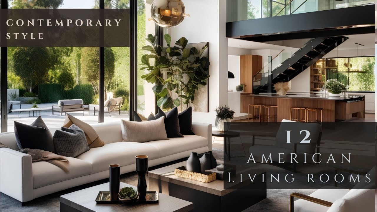 Contemporary American Living: 12 Captivating Living Room Interior Design Ideas in USA Houses
