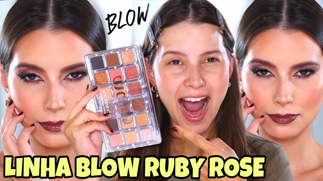 A PALETA MAIS ICÔNICA DA RUBY ROSE VALE A PENA? | Linha Blow - Teste + Maquiagem Completa