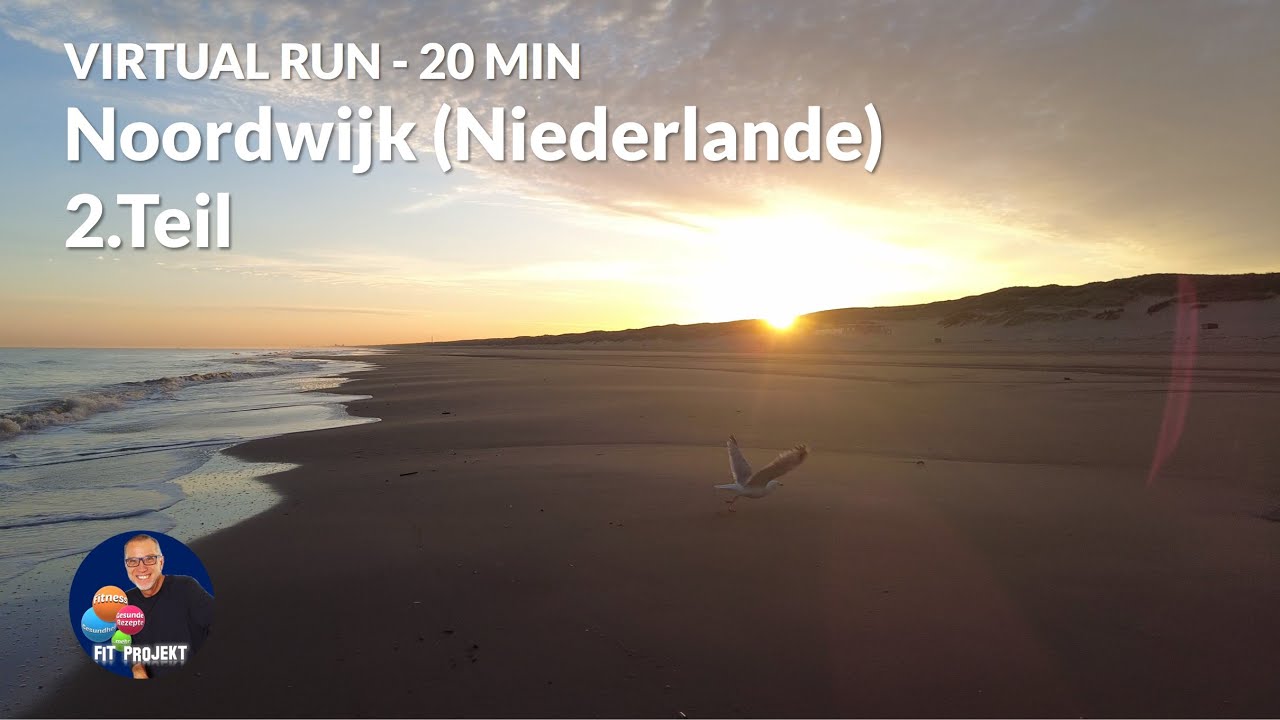 Virtueller Lauf 🏃🏼 für Laufband und Crosstrainer Training | Am Strand in Noordwijk, Niederlande | 2