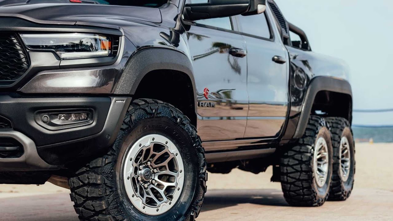Nova Picape 6x6: Warlord 6x6 é Ram 1500 TRX de seis rodas e 712 cv! Confira em Detalhes | Ramiro X