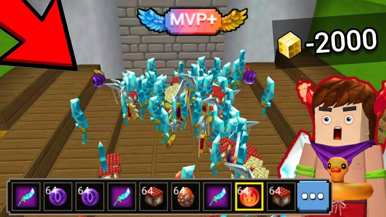 Abusing MVP+ Unlimited Items Power in Bedwars!! - Blockman Go
