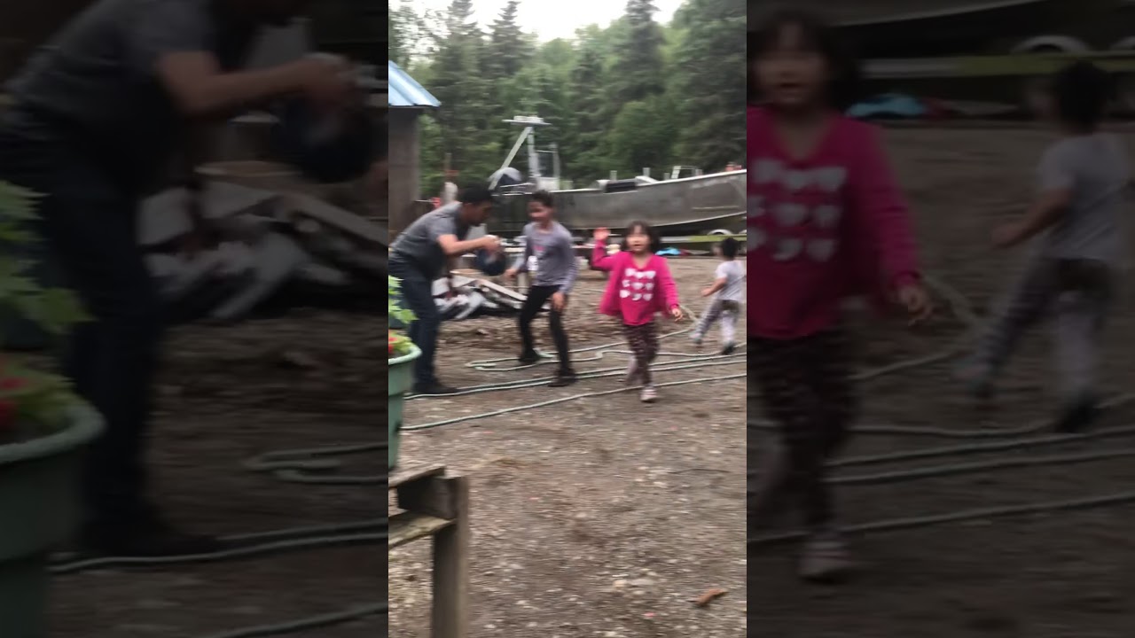 Bristol Bay Setnet Fishing. Playtime at the camp with Sava and Julianna.