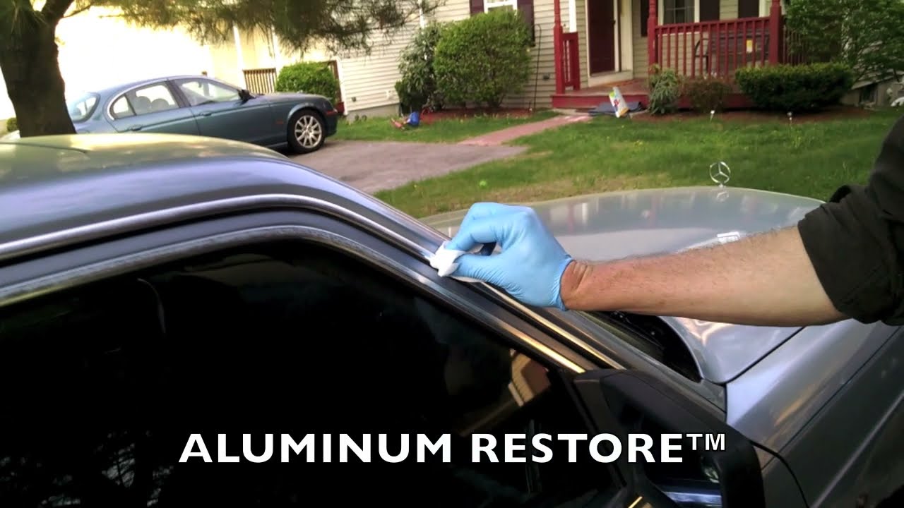 Aluminum Restore: Auto Trim Polish Quick Detail Kit,  Short Demo of Application to Mercedes Car Trim