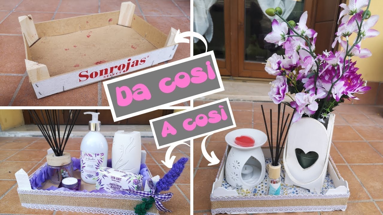 DIY TRASFORMARE UNA CASSETTA DI LEGNO PER LE FRAGOLE riciclo creativo