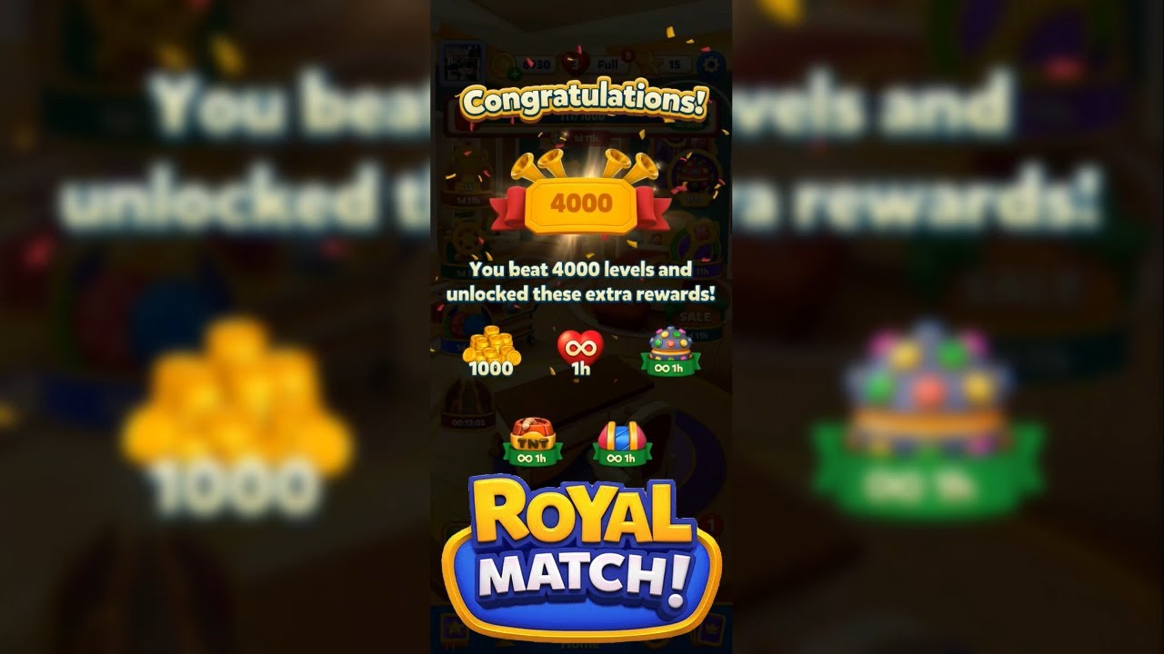 Royal Match Super Hard Level 3999 and Bonus Level 4000 Rewards!