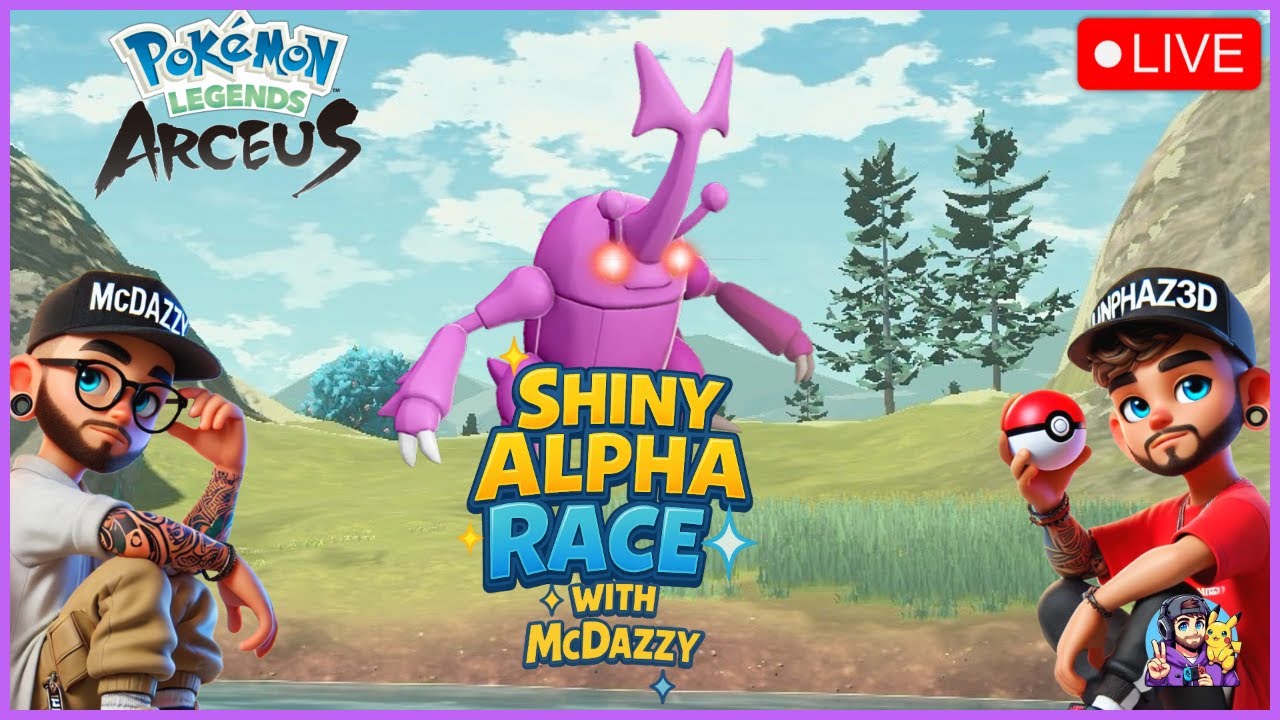 🔴LIVE | SHINY ALPHA HERACROSS RACE!!!! With @McDazzy