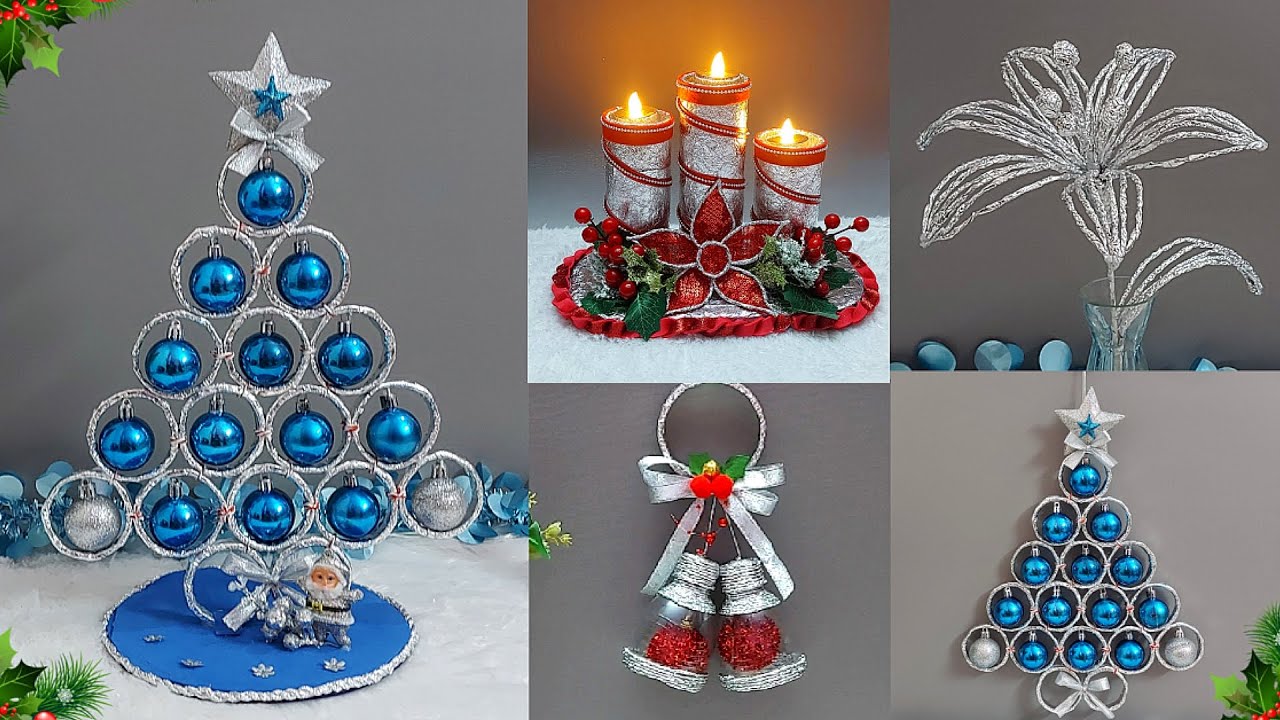 4 Low Cost Christmas Decoration ideas from waste Aluminium Foil | DIY Christmas craft idea🎄404