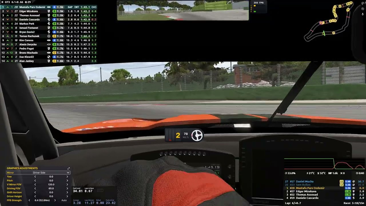 iRacing 13th Fun Week Race Autodromo Enzo e Dino Ferrari Imola | Ford Mustang GT3