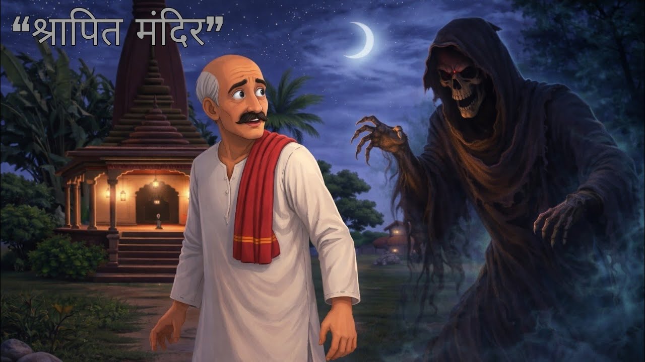 रात 12 बजे मंदिर में आया भूत का साया 😨” | Hindi Kahani। Moral Story। Kahaniya 