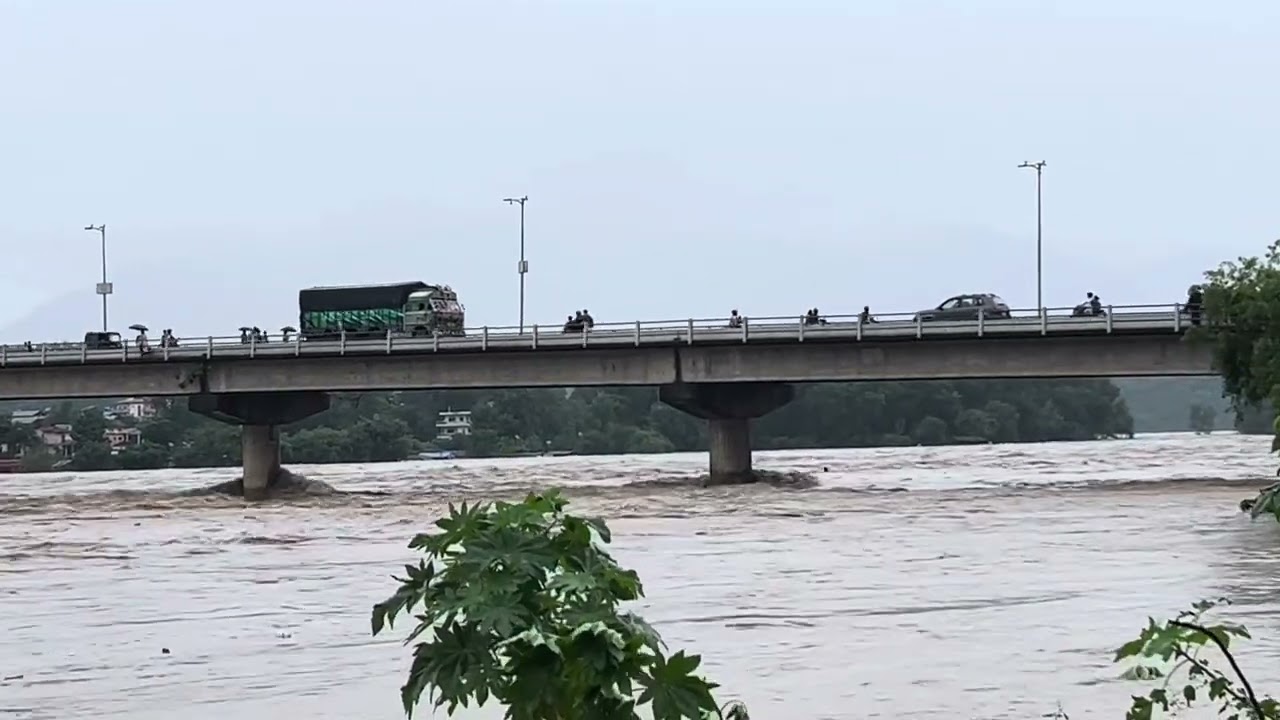 Narayani Bridge  | Chitwan flood Alert 2081-06-12 | Heavy rainfall flood | Narayani River