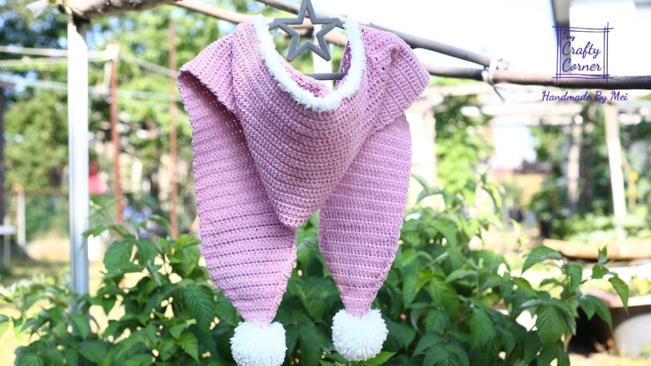 Crochet a Simple Hooded Scarf with Pockets