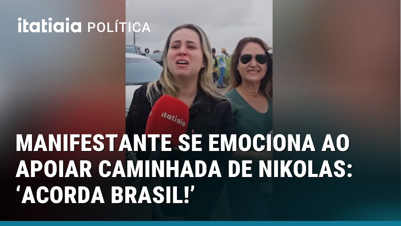 MAIS MANIFESTANTES SE JUNTAM À CAMINHADA DE NIKOLAS FERREIRA ATÉ BRASÍLIA