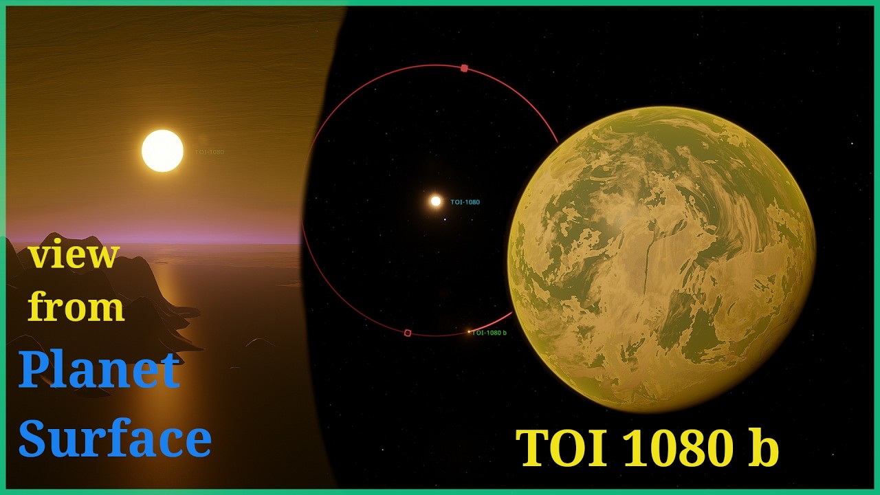TOI-1080 b in space engine rocky earth sized exoplanet milkyway galaxy around a red dwarf star