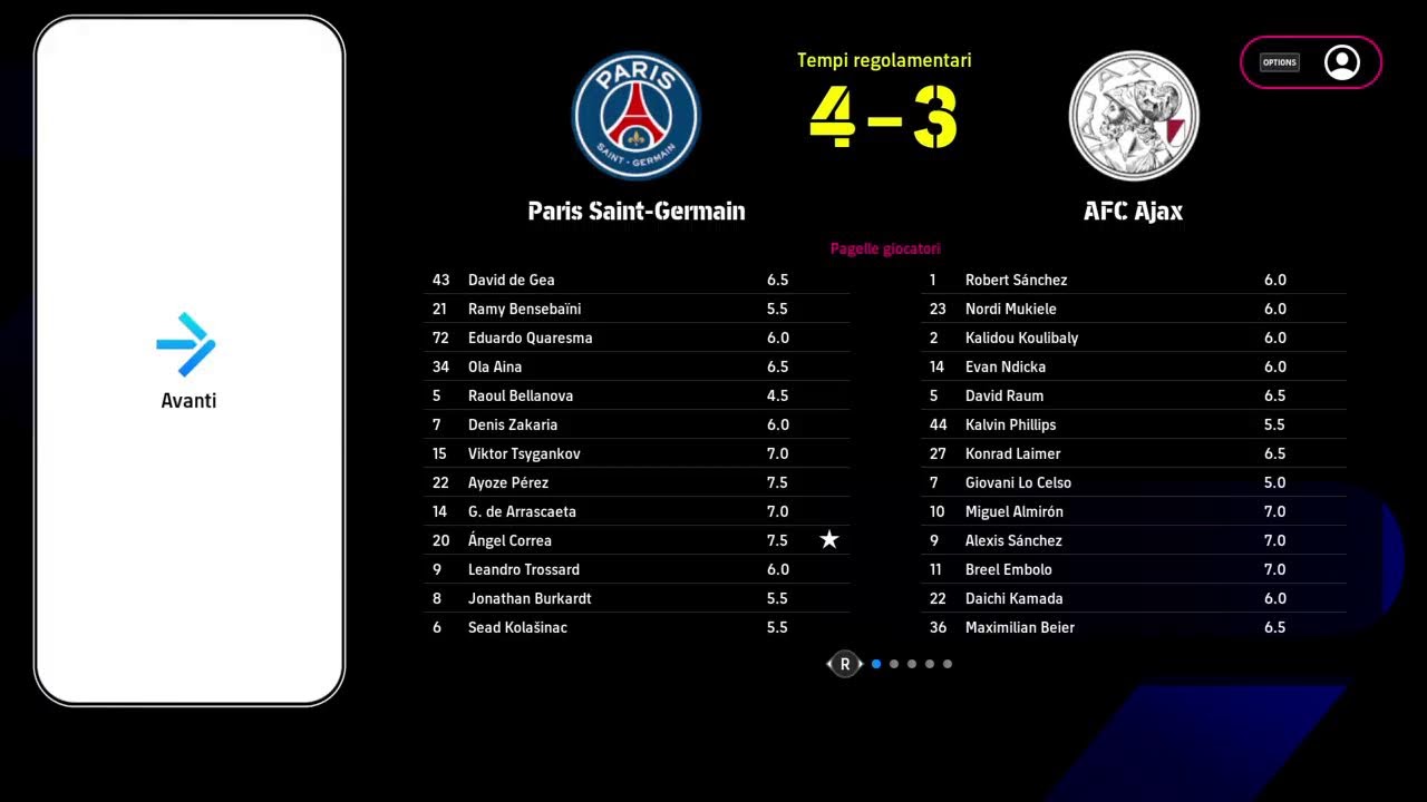 VgL Ef25 Campionato inferno 18^giornata PSG vs Ajax