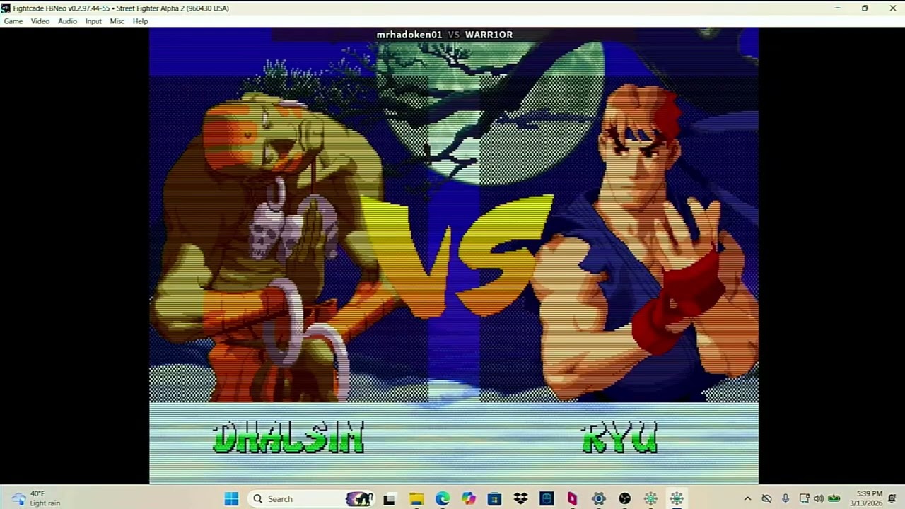 Street Fighter History The Matches (Street Fighter Alpha 2 Fightcade 2 Matches)