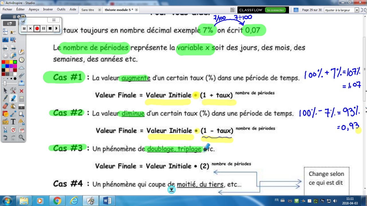 problemes ecrits fonction exponentielle